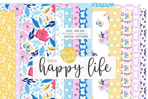 Download This Happy Life Seamless Paper Patterns - Seamless paper Collection