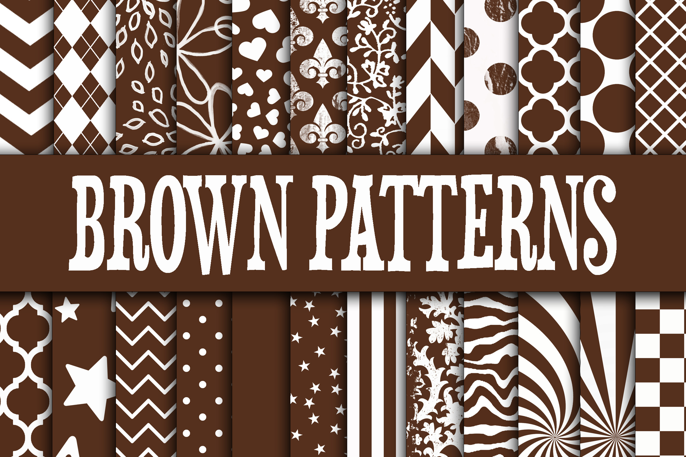 Download Brown Patterns Digital Paper - Brown Collection