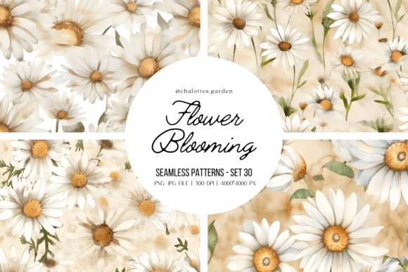 Download Daisies in Brown Patterns Vol.02 - Brown Collection