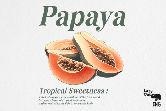 Download Vintage Fruit PNG Sublimation Papaya - Papaya Collection