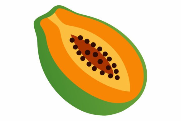 Download Papaya Cut Open Vector Illustration - Papaya Collection