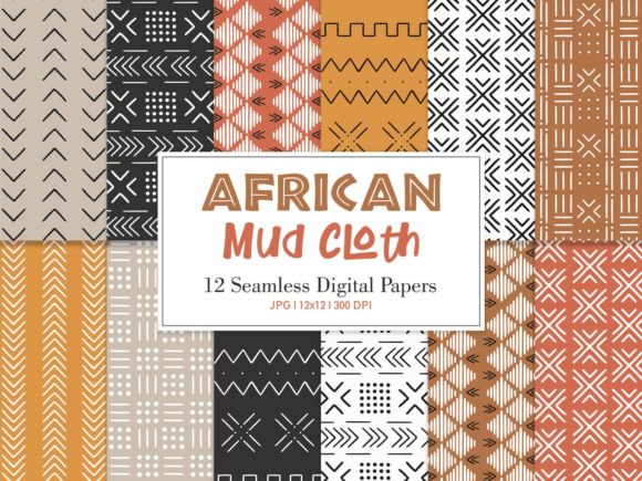 Download Digital Paper Pack African Mud Cloth - Paper pack Collection