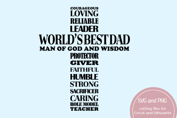 Download World's Best Dad Man of God Cross - Premium Resources