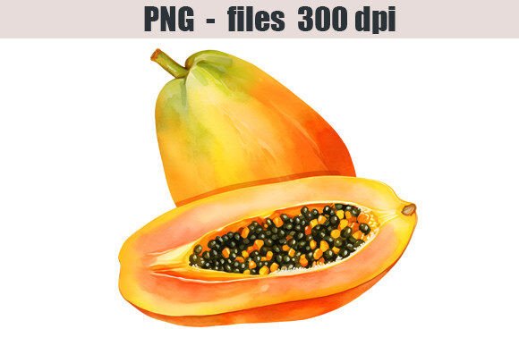 Download Papaya Watercolor Сlipart - Papaya Collection