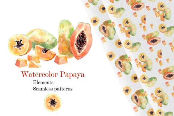 Download Watercolor Papaya. - Papaya Collection