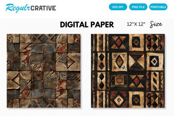 Download Digital Paper Pack African Mud Cloth - Paper pack Collection