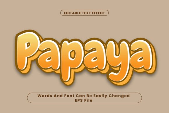 Download Papaya Editable Text Effect - Papaya Collection